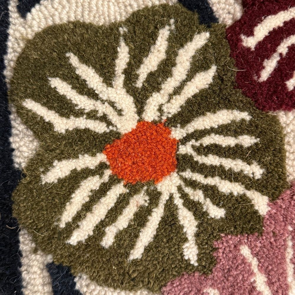 Anthropologie McKenzie Parrott Wool Tufted Bloom Rug - Picture 7 of 11
